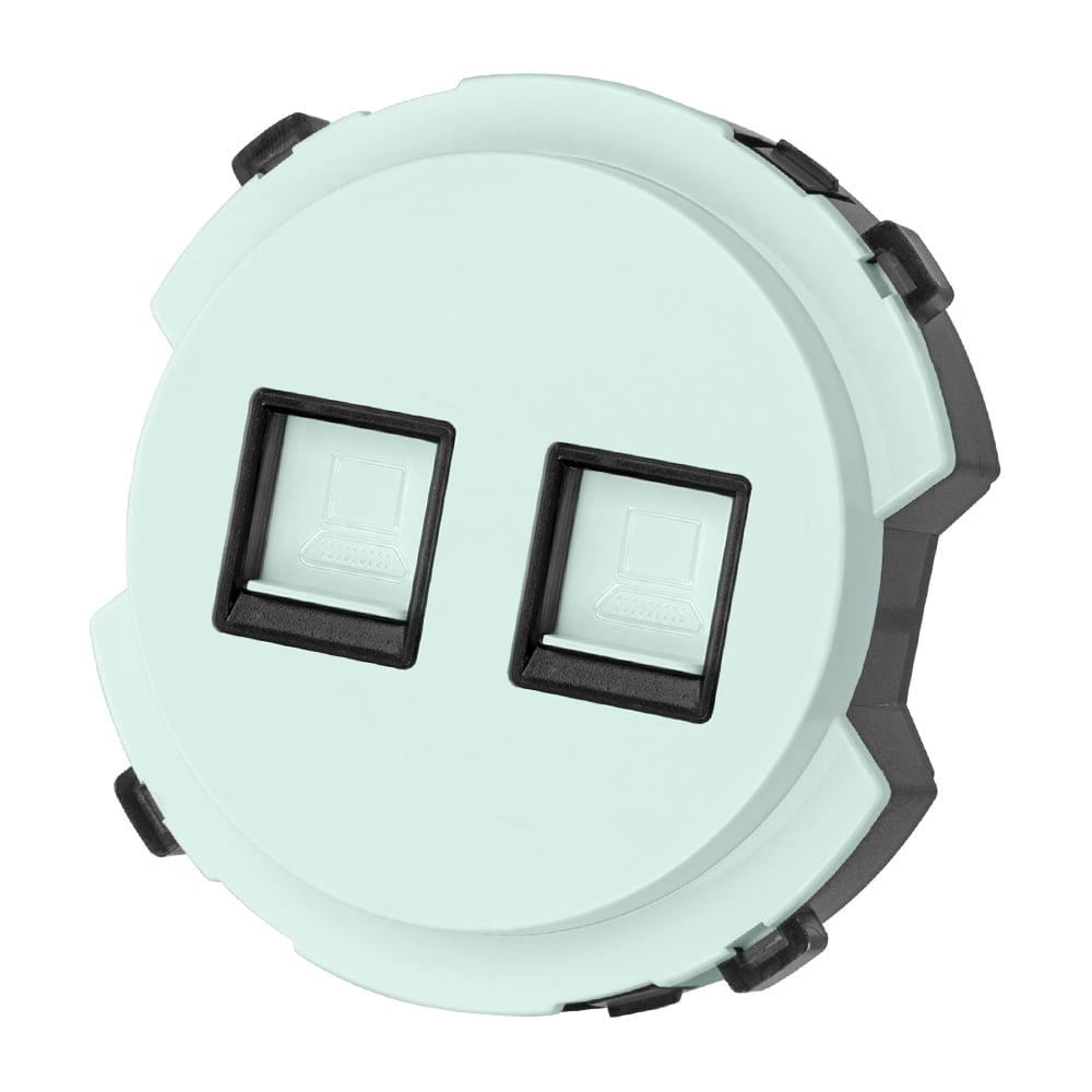 Изображение товара Розетка компьютерная двойная RJ45 серия Байкал фисташковая TDM ELECTRIC SQ1819-0116