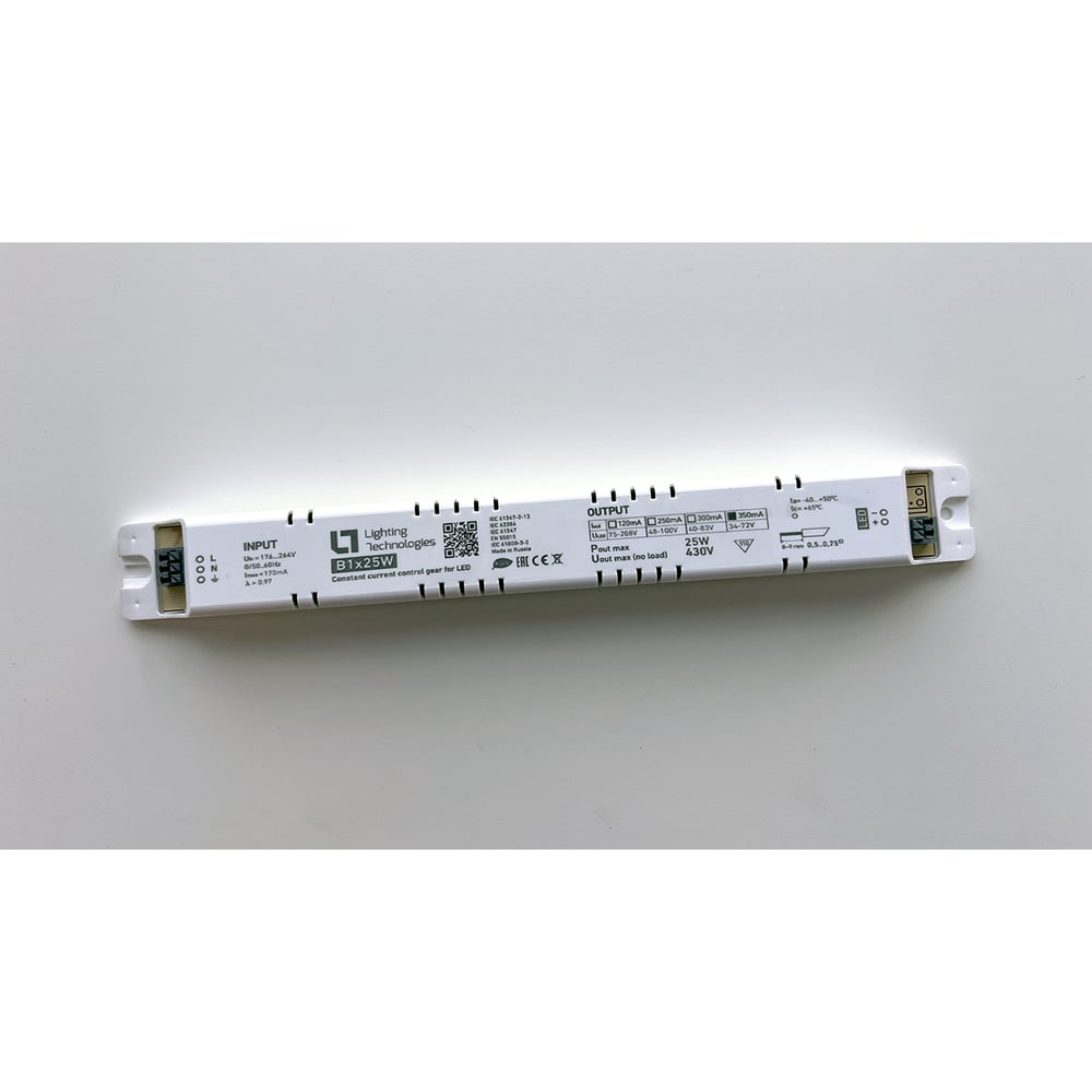 Изображение товара Cветодиодный драйвер Световые технологии B1x25W 0.35A LED 25Вт-350мА 2002003300