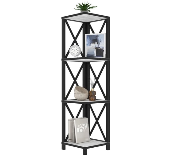 Изображение товара Стеллаж Эвент Слим-4 СС-4 291*291*1120 Белый бетон пайн