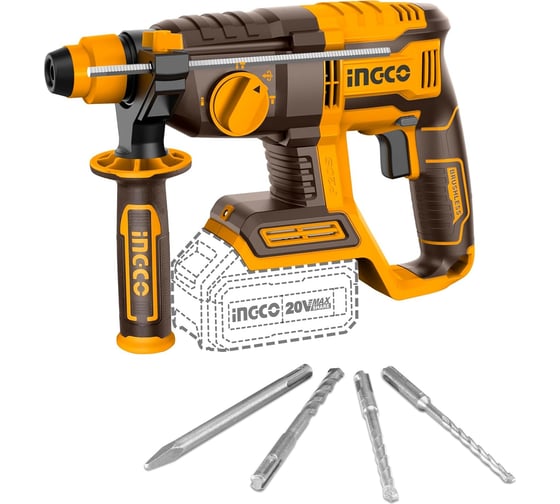 Изображение товара Аккумуляторный перфоратор INGCO 20 В INDUSTRIAL CRHLI20208