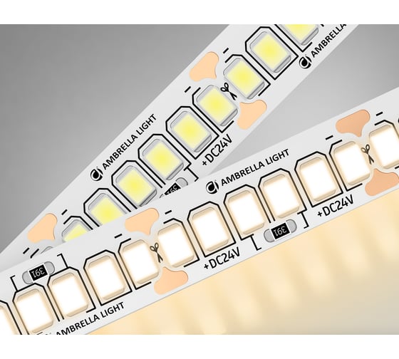 Изображение товара Светодиодная лента Ambrella light 2835 240Led /18W m/ 24V IP20 3000K 5m GS3301