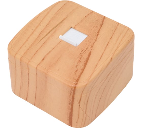 Изображение товара 1-местная розетка EKF Минск Phone, ОП, светлое дерево EGT01-034-30