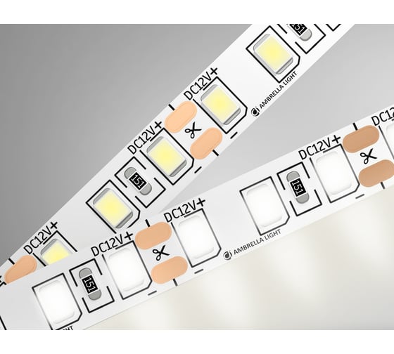 Изображение товара Светодиодная лента Ambrella light 2835 120Led /9.6W m/ 12V IP20 4500K 5m GS1102