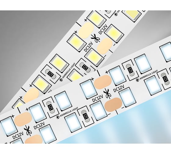 Изображение товара Светодиодная лента двухрядная Ambrella light 2835 240Led /24W m/ 12V IP20 6500K 5m GS1703
