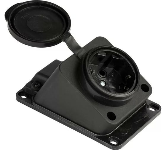 Изображение товара Каучуковая настенная розетка EKF с защитной крышкой 230В 2P PE 16A IP44 RPS-014-16-230-44