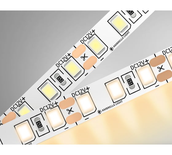 Изображение товара Светодиодная лента Ambrella light 2835 120Led /9.6W m/ 12V IP20 3000K 5m GS1101