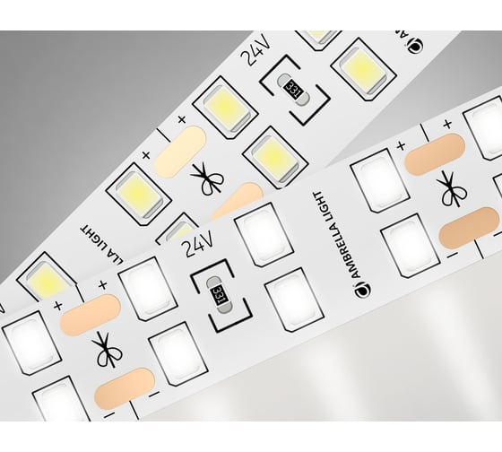 Изображение товара Светодиодная лента двухрядная Ambrella light 2835 204Led /20W m/ 24V IP20 4500K 5m GS3602