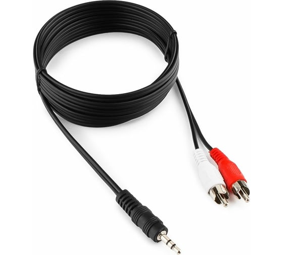 Изображение товара Кабель Cablexpert аудиоJack 3.5(M)/2xRCA, 2.5м, черный, пакет CCA-458-2.5M