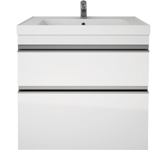 Изображение товара Тумба с раковиной напольная Dreja grace plus, 70 см, 2 ящика, с опорами, белый глянец - 99.0905-641600 99.0905K
