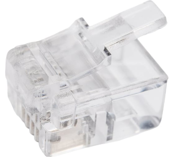 Изображение товара Телефонная вилка Cablexpert контакты 3m, 100 шт., RJ-12 MP-6p6c