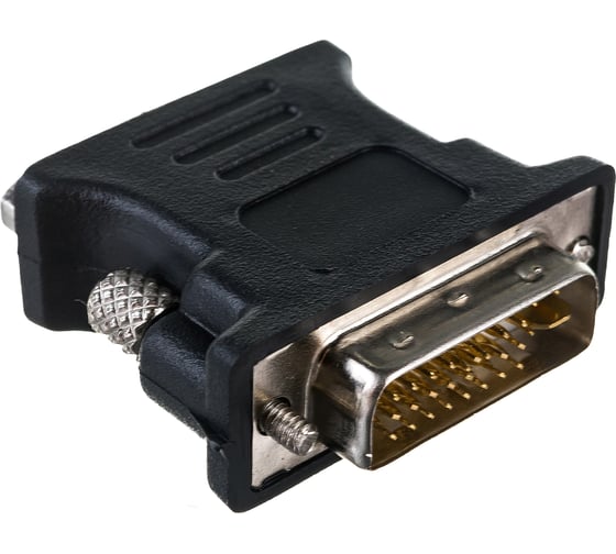Изображение товара Переходник Cablexpert 29M/15F, черный, пакет A-DVI-VGA-BK