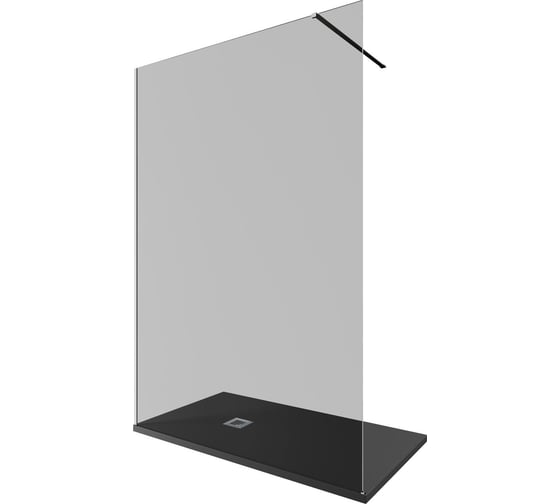 Изображение товара Душевая перегородка ALLEN BRAU INFINITY 1, Walk in 1600 (1575-1585 мм) тонированная, 8 мм, серебро браш 3.21032.BA.T 00323824