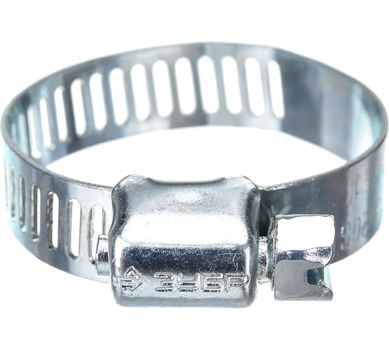 Изображение товара Хомуты Зубр ЭКСПЕРТ оцинкованные просечная лента 8мм 13-26 мм 10шт 37803-13-26-10