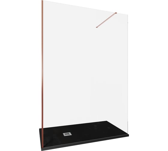 Изображение товара Душевая перегородка ALLEN BRAU INFINITY 1, Walk in 1400 (1375-1385 мм) прозрачная, 8 мм, медь браш 3.21029.60 00323821