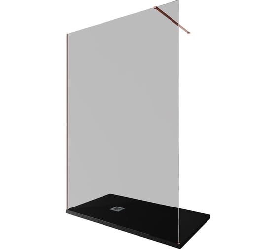 Изображение товара Душевая перегородка ALLEN BRAU INFINITY 1, Walk in 1400 (1375-1385 мм) тонированная, 8 мм, медь браш 3.21030.60.T 00323822