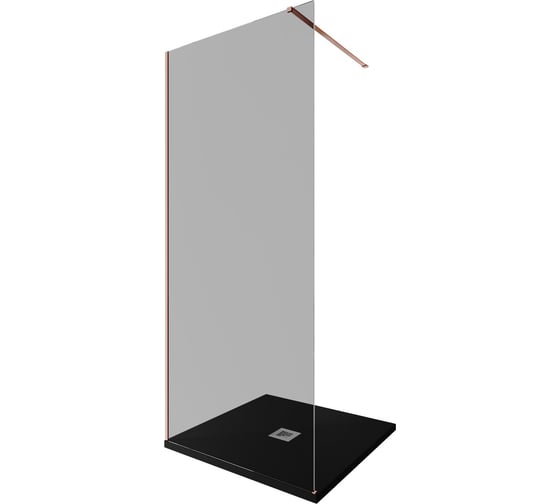 Изображение товара Душевая перегородка ALLEN BRAU INFINITY 1, Walk in 900 (875-885 мм) тонированная, 8 мм, медь браш 3.21012.60.T 00323804