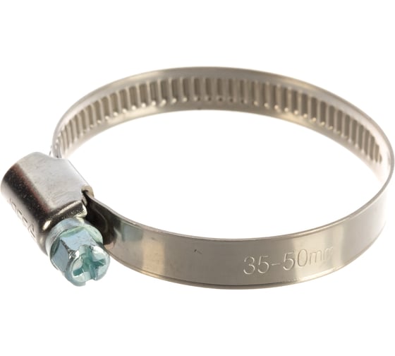 Изображение товара Хомуты Зубр ЭКСПЕРТ нерж. сталь накатная лента 9мм 35-50мм 5шт 3787-35-50