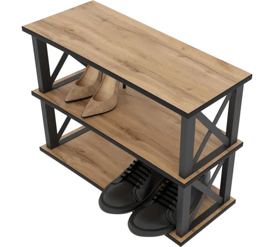 Изображение товара Обувница Эвент Лофт ОЛ 750х300х490 Дуб Вотан