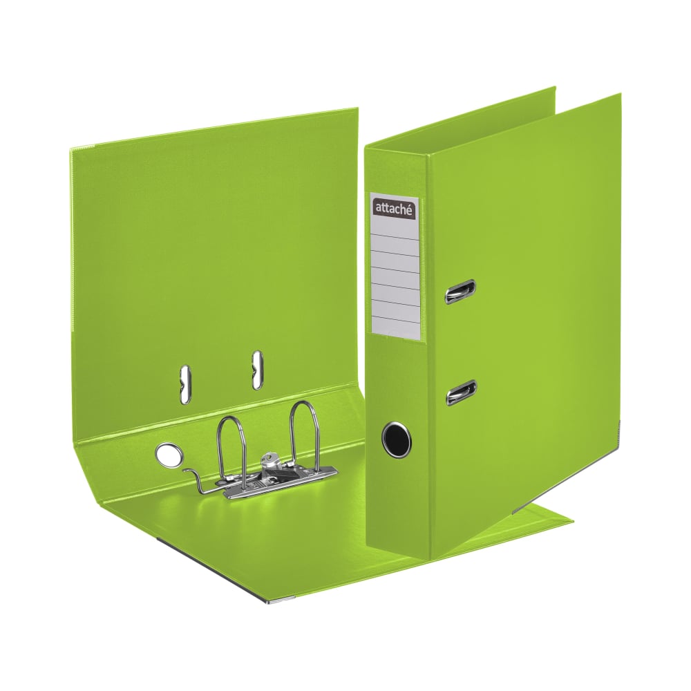 Изображение товара Папка-регистратор Attache 75 мм салатовая с металлическим кантом и карманом