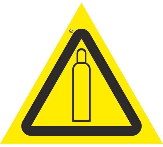 Изображение товара Знак безопасности Стандарт Знак W19 "газовый баллон", 150 мм, пластик 2 мм 00-00049960