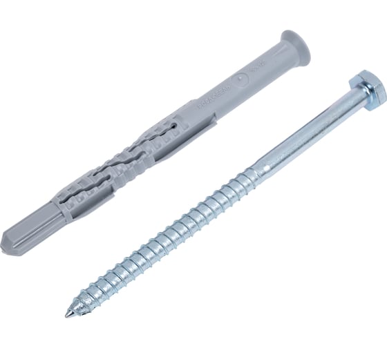 Изображение товара Фасадный дюбель КРЕП-КОМП KENNER Profi нейлон, шуруп под ключ 10х120 50шт фдкп10120