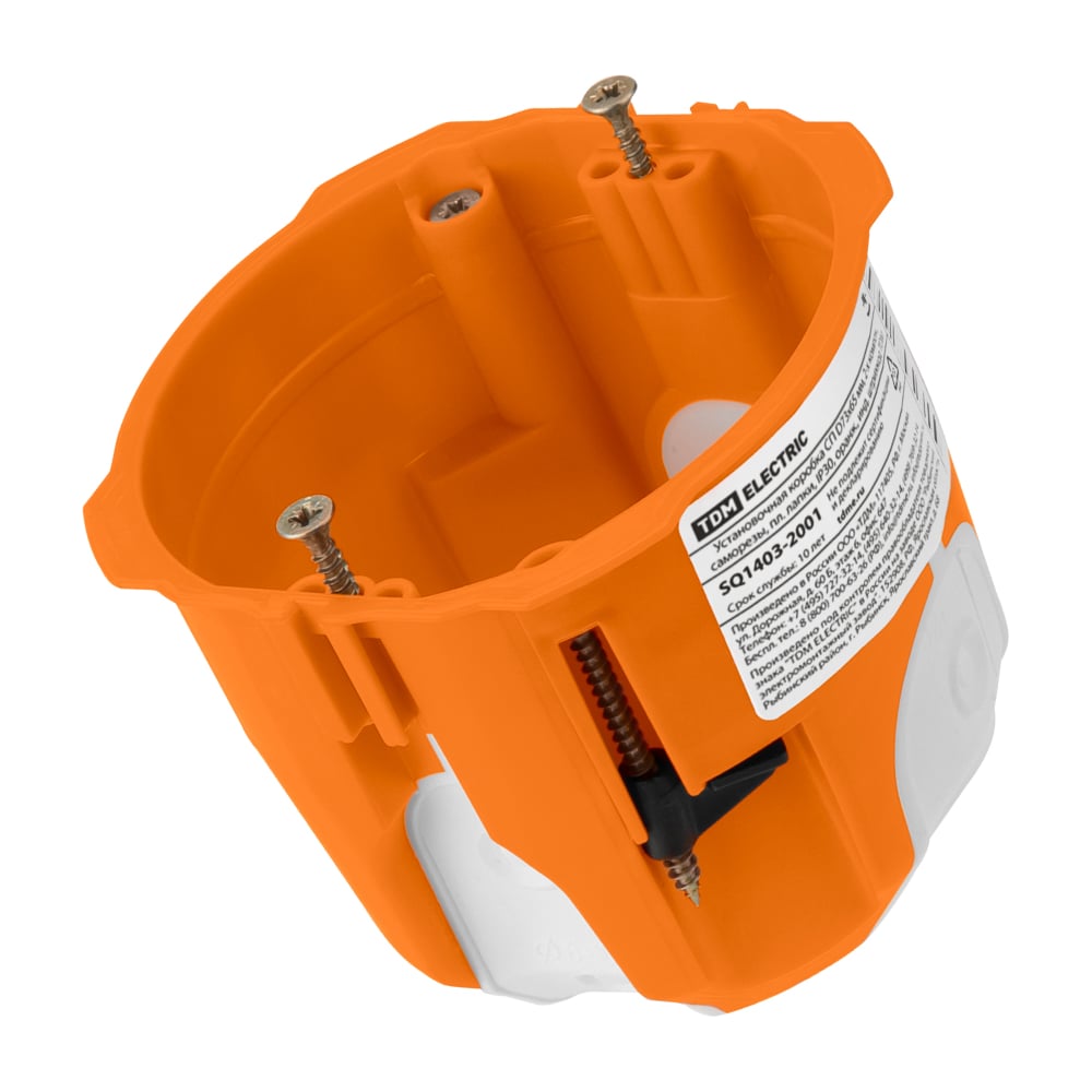 Изображение товара Двухкомпонентный подрозетник TDM ELECTRIC SQ1403-2001 для гипсокартона и полых стен Изображение товара Двухкомпонентный подрозетник TDM ELECTRIC SQ1403-2001 для гипсокартона и полых стен