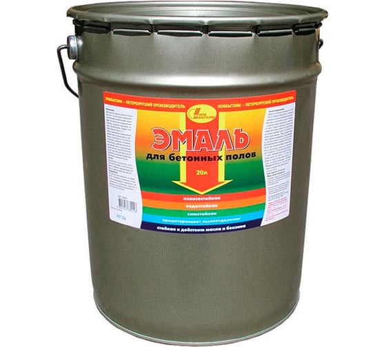 Изображение товара Эмаль для бетонных полов НОВБЫТХИМ темно-красная 20 л 596