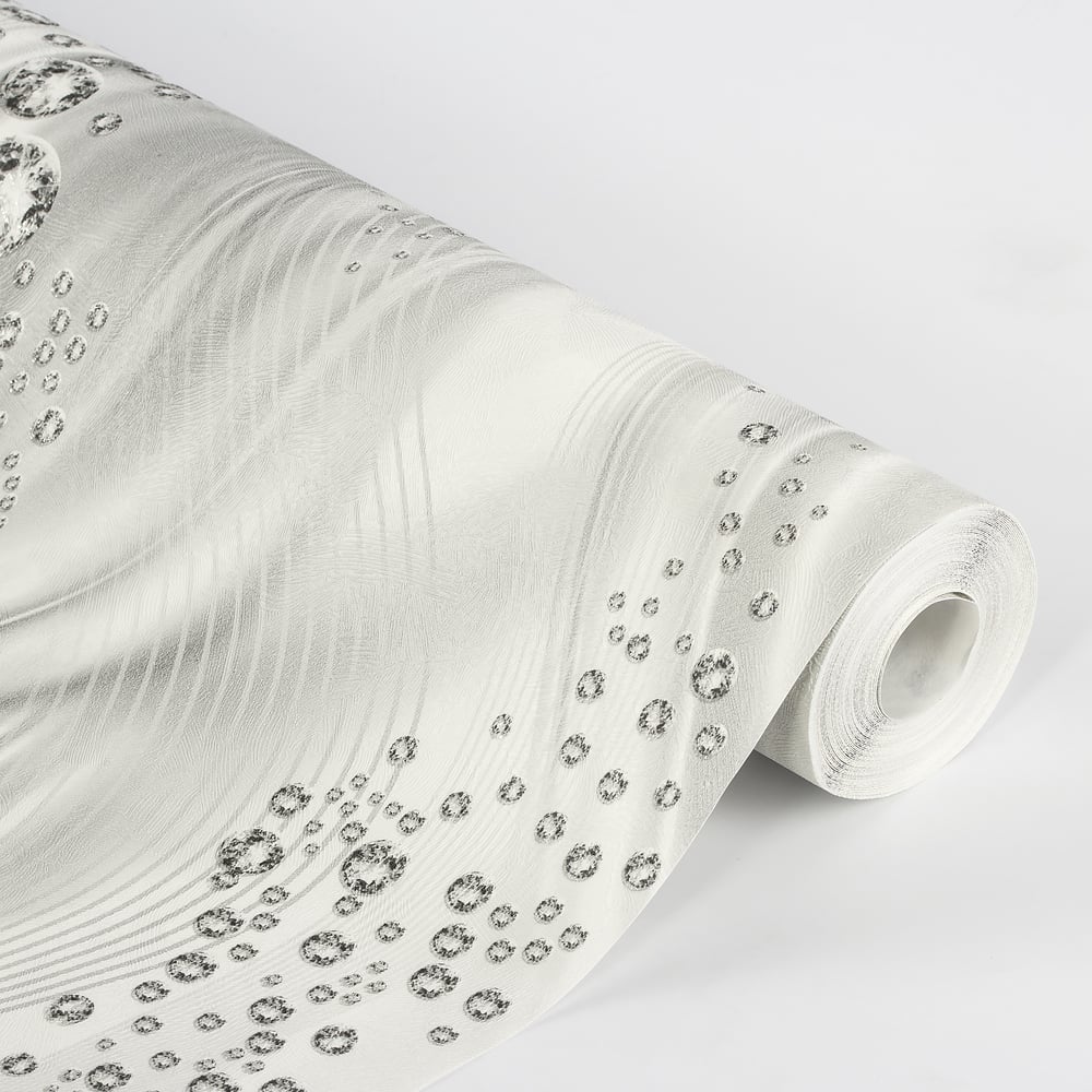 Изображение товара Виниловые обои FOX 7100 диамант 1,06x10 м светло-серые с рельефной фактурой