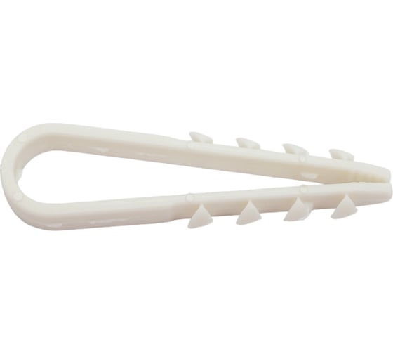 Изображение товара Дюбель хомут для крепления кабеля КРЕП-КОМП цвет-белый 5х10 100шт дх510