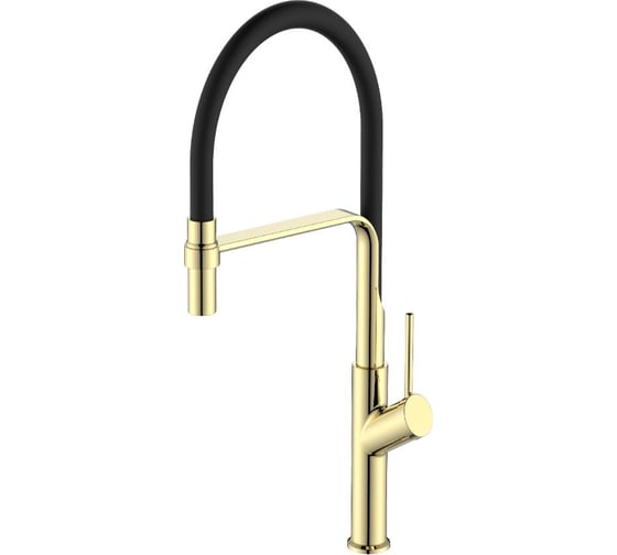 Изображение товара Смеситель для кухни с гибким изливом ESKO Gold черный K50GB