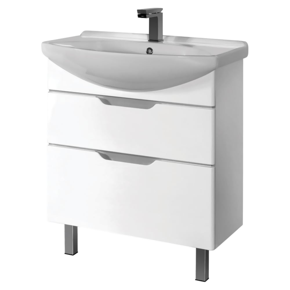 Изображение товара Тумба с раковиной Dreja Laguna Plus 85 см белый глянец