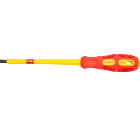 Изображение товара Шлицевая отвертка Hans для электрика 6х150мм 0818M6-6