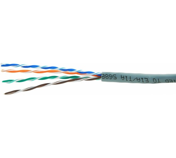 Изображение товара Кабель Cablexpert UTP indoor 4x2x(7 *0.18), медный, кат.5е, многож., 305м, box, серый, UPC-5004E