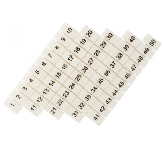 Изображение товара Маркеры для JXB-ST 6 с нумерацией 1-50 EKF PROxima 100 шт., zb-st-6-1-50