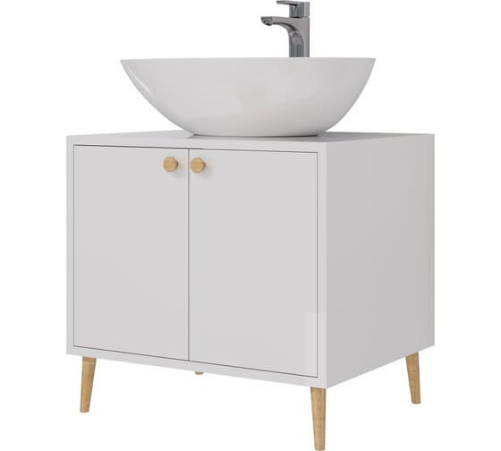 Изображение товара Тумба напольная Dreja luno, 60см, 2дверцы, белый глянец, под ум. триумф 99.2001