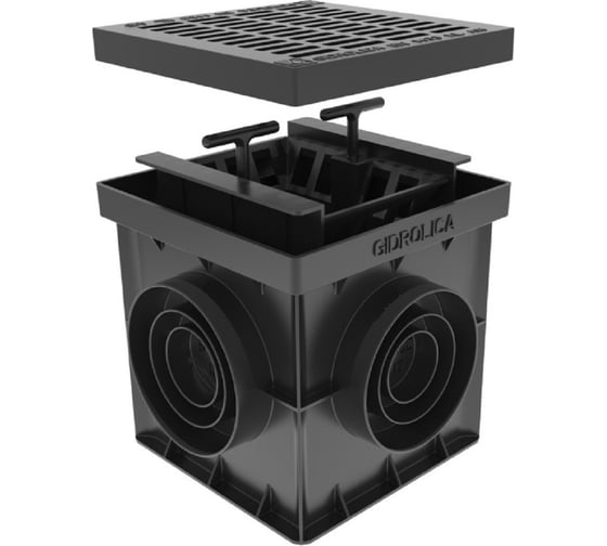 Изображение товара Малый дождеприемник Gidrolica Point в сборе 20x20x20 см 2493