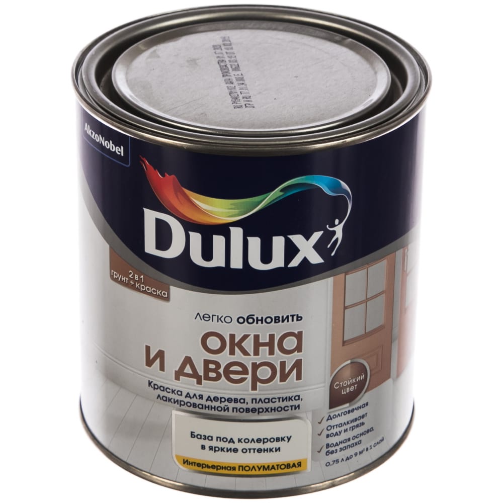 Dulux окна и двери краска, база BС (0,75л)