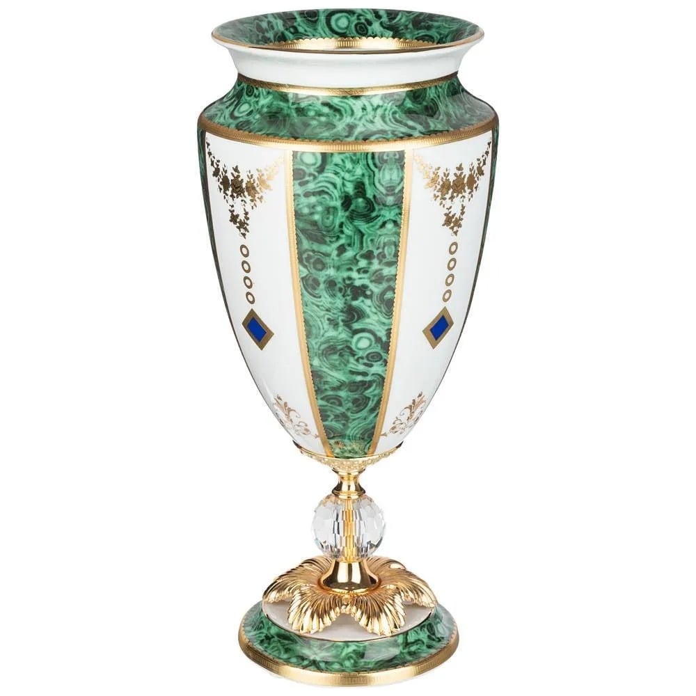 Изображение товара Стильная ваза для цветов Lefard 21x21x43 см из фарфора стекла и металла