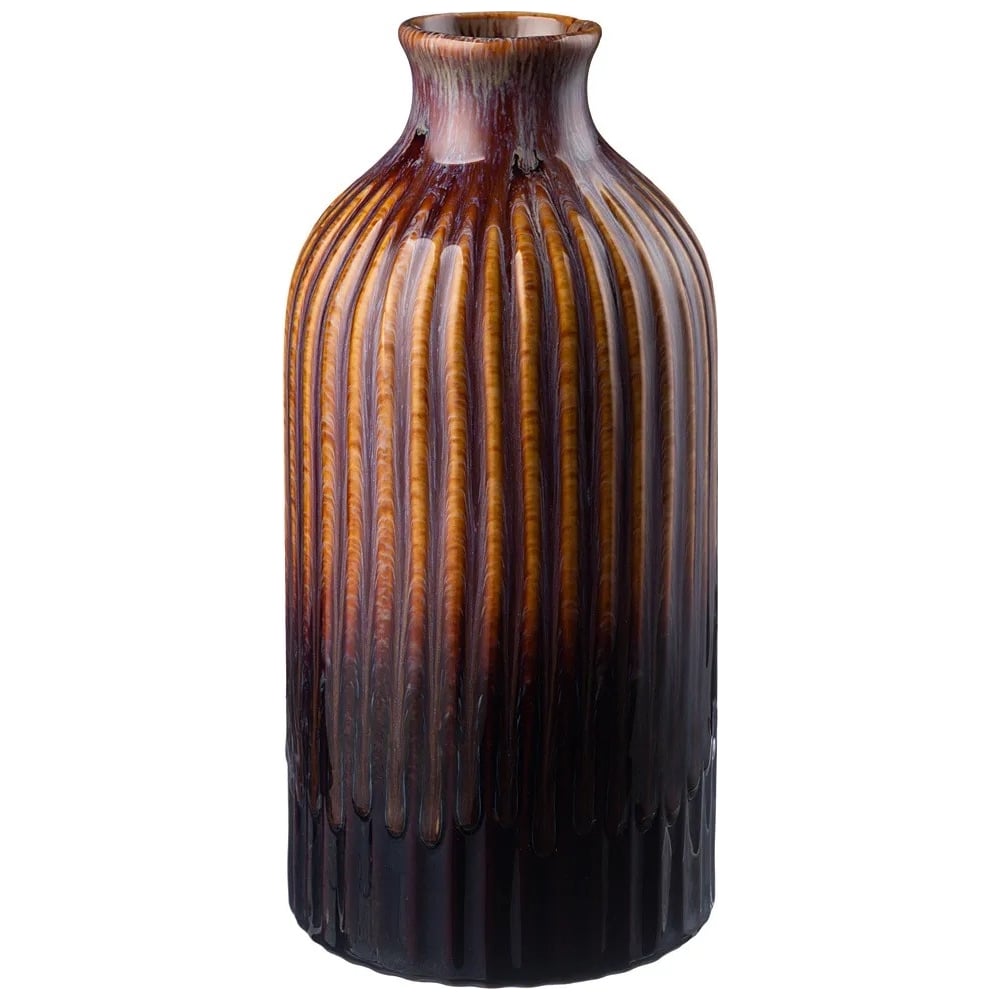 Изображение товара Декоративная ваза Lefard 11,8x11,8x25,2 см коричневая/черная