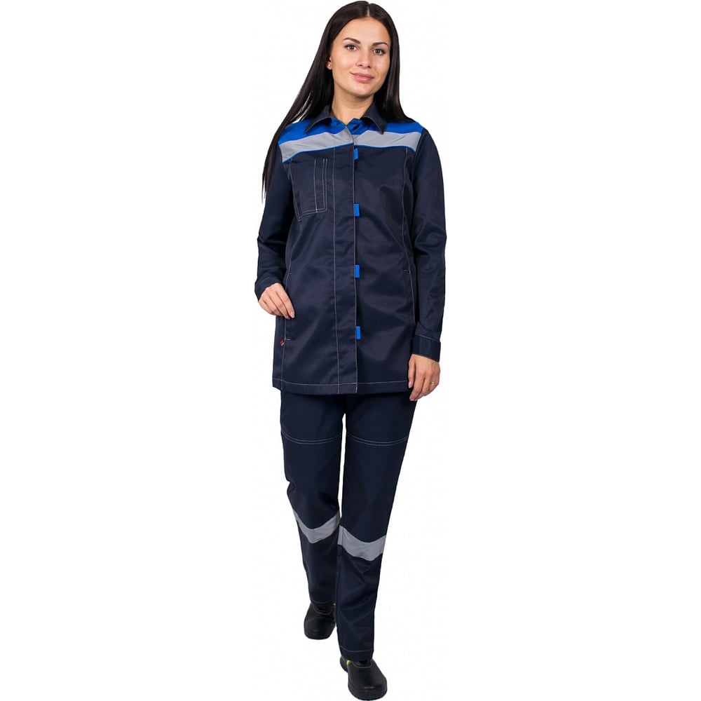 Изображение товара Женский костюм Весна-2 темно-синий/васильковый 44-46 световозвращающая полоса