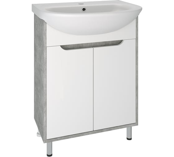 Изображение товара Тумба Runo Эко 60 серый бетон под умывальник 00-00001327