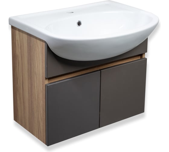 Изображение товара Тумба Runo Лада 50 подвесная графит под умывальник 00-00001367