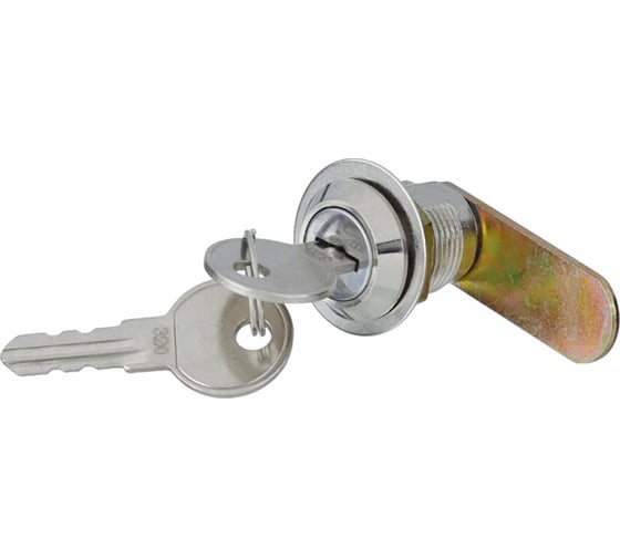 Изображение товара Замок почтовый ОФИСМАГ Eu, длина 20 мм, d - 18,5 мм, 90 градусов, прямой ригель, гайка 671229