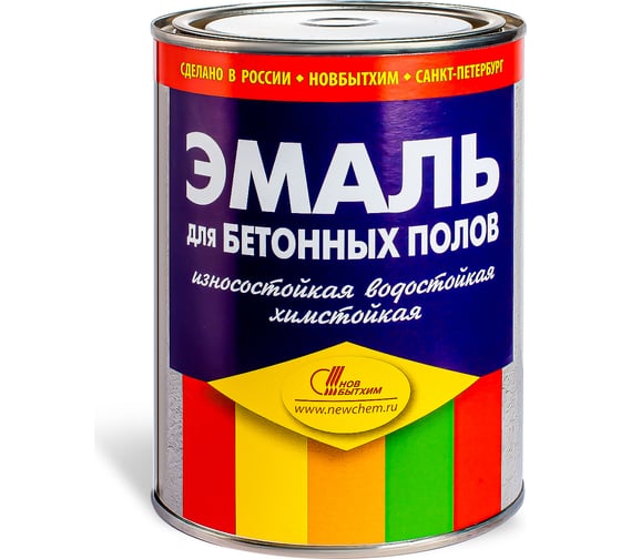 Изображение товара Эмаль для бетонных полов НОВБЫТХИМ темно-красная 2,7 л 3296