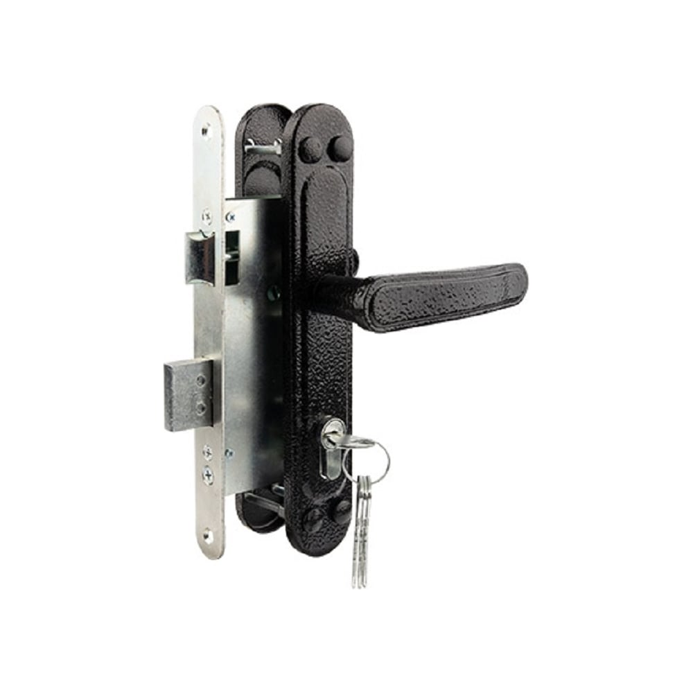 Изображение товара Врезной замок ЗЕНИТ ЗВ4 72.03 черный с 4 ключами для входной двери