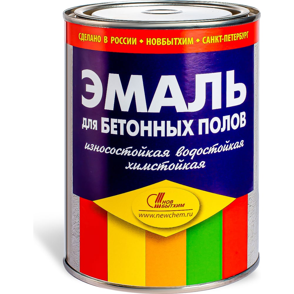 Изображение товара Эмаль для бетонных полов НОВБЫТХИМ зелёная, 2,7 л 3295