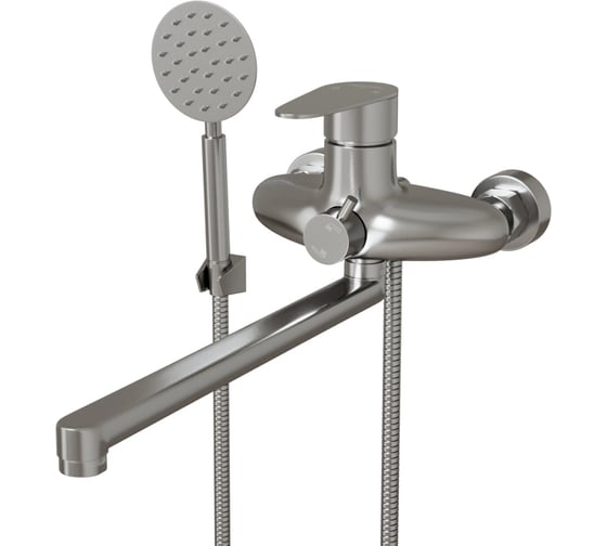 Изображение товара Смеситель для ванны и умывальника MIXLINE "Steel kit" картридж 35 мм, нержавеющая сталь mlss36-02 553234