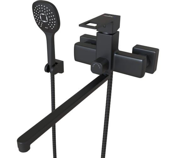 Изображение товара Смеситель для ванны и умывальника MIXLINE "Solo black" картридж 35 мм ml34-02 553197