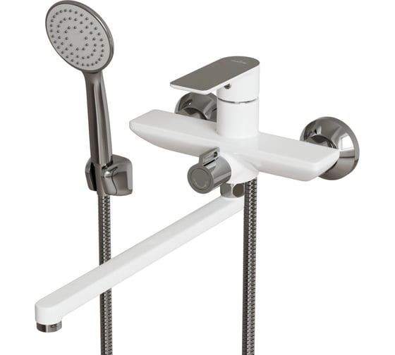 Изображение товара Смеситель для ванны и умывальника MIXLINE "City white" картридж 35 мм ml33-02 552275