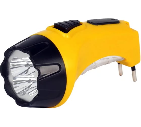 Изображение товара Аккумуляторный светодиодный фонарь Smartbuy 4+6 LED, с прямой зарядкой, желтый SBF-87-Y